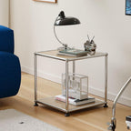 Table Modular Sofa Side Table Arbitrarily Spliced Storage Modern Minimalist Living Room Cabinet Coffee Table(White,Small)