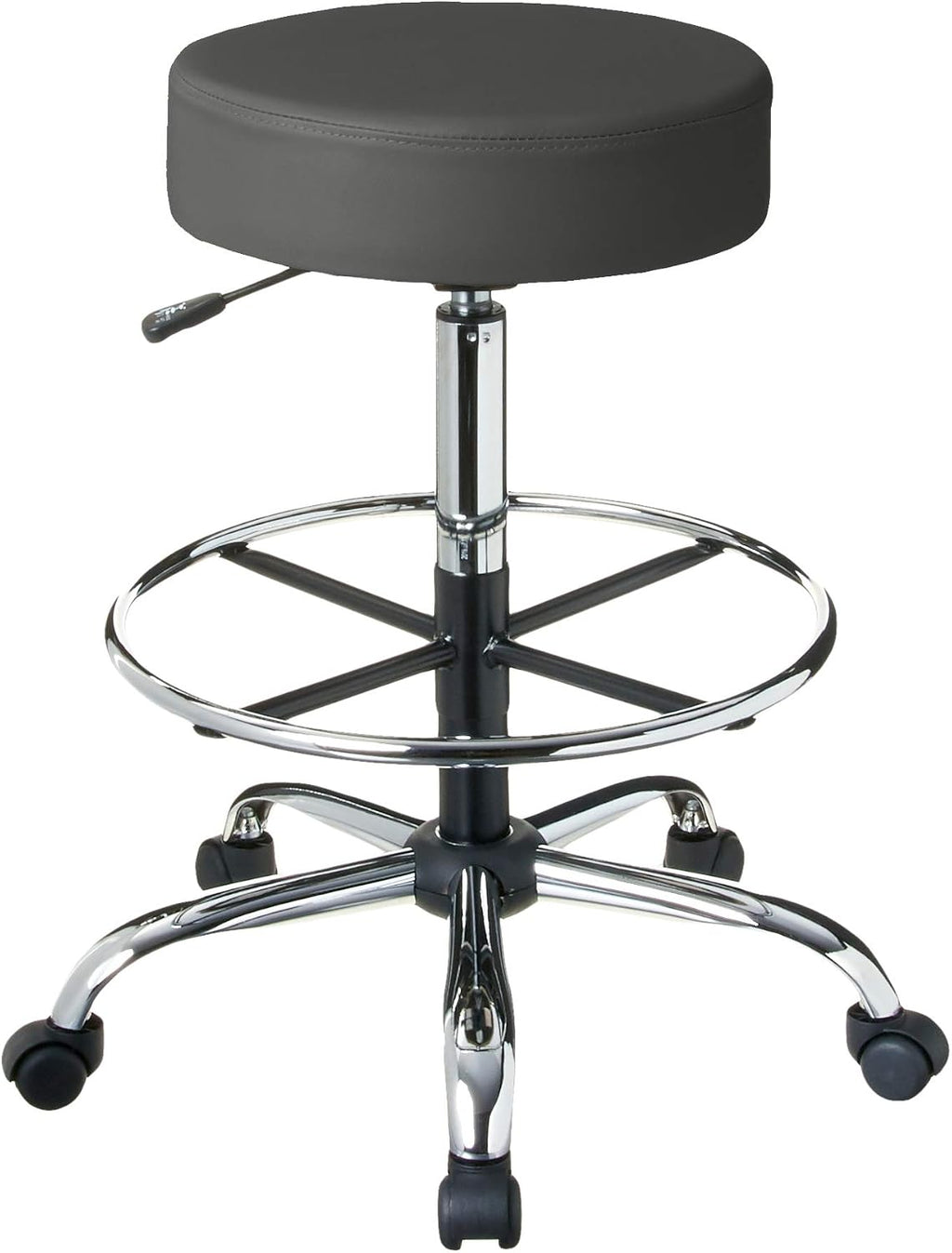 Boss Office Products Adjustable 16" Drafting Stool, Grey