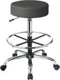 Boss Office Products Adjustable 16" Drafting Stool, Grey