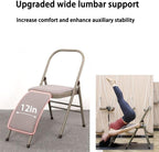 Folding Yoga Stretch Chair, Exercise Chair with Lumbar Back Support, Chair Yoga, Yoga Props, Inversion Chair, Ideal Foldable Yoga Chair for Home Practice(Gray)