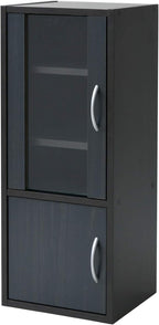 Yamazen CCB-8030 (DBR) Cupboard (Slim), Width 12.6 inches (32 cm), Mini: Height 31.5 x Depth 11.4 inches (80 x 29 cm), Adjustable Shelf Height, Living Alone, Assembly Required, Dark Brown