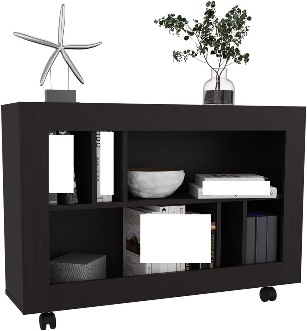 Console Table Cart, 5 Shelves, 4 Casters,for Kitchen
