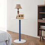 Round Side Table,Modern Corner Drink Coffee Accent End Table for Bedside,Sofa,Living Room, Bedroom,Office,Small Spaces,15.75"x23.6"Inch