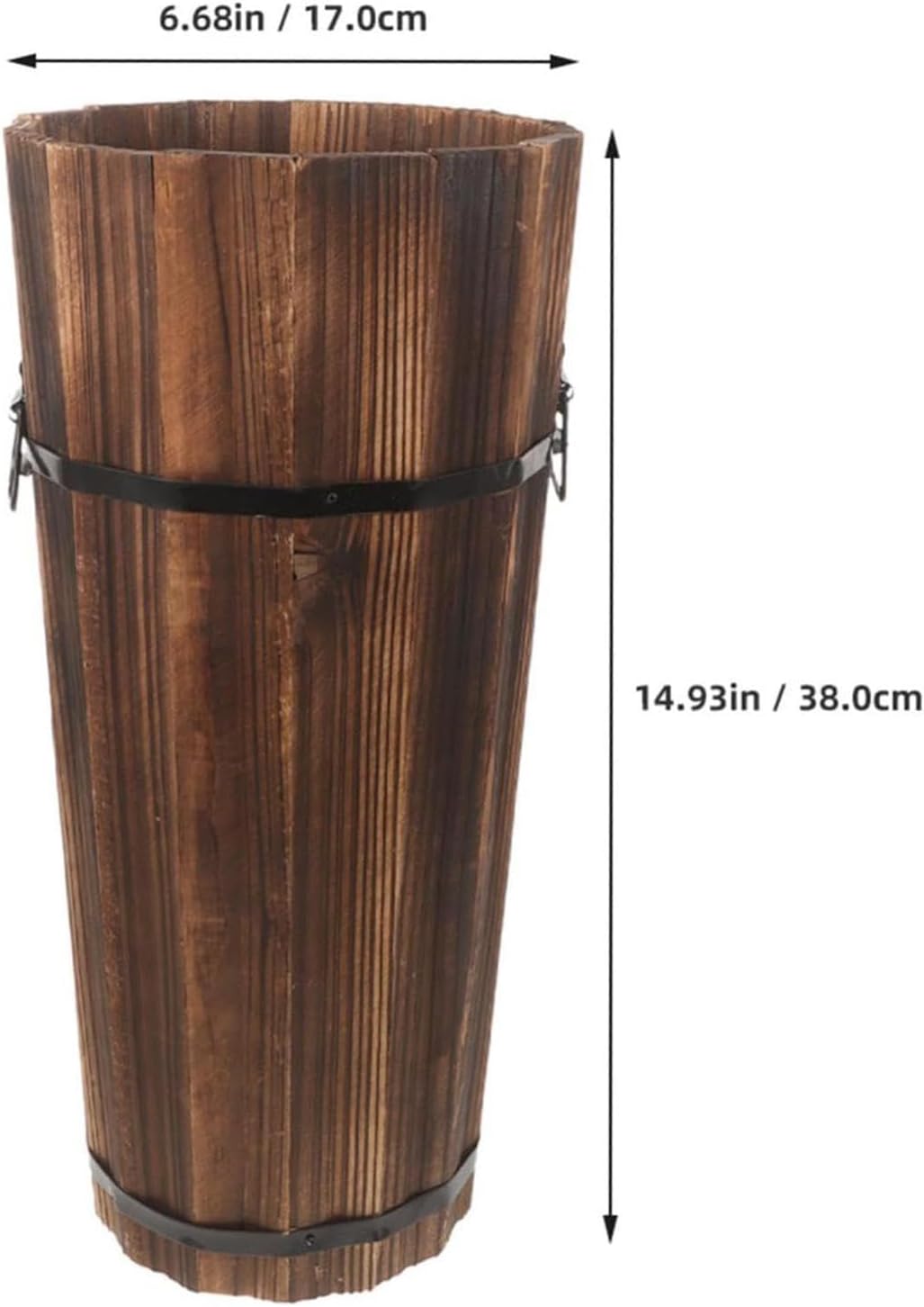 Umbrella Bucket - Wooden Large Modern Container,Umbrella Organizer Bucket Cane Stand,for Inside Outdoor Entrance Hallway Patio Home Office Dorm Commercial