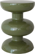 Bloomingville Metal and Reclaimed Wood Side Table, Green