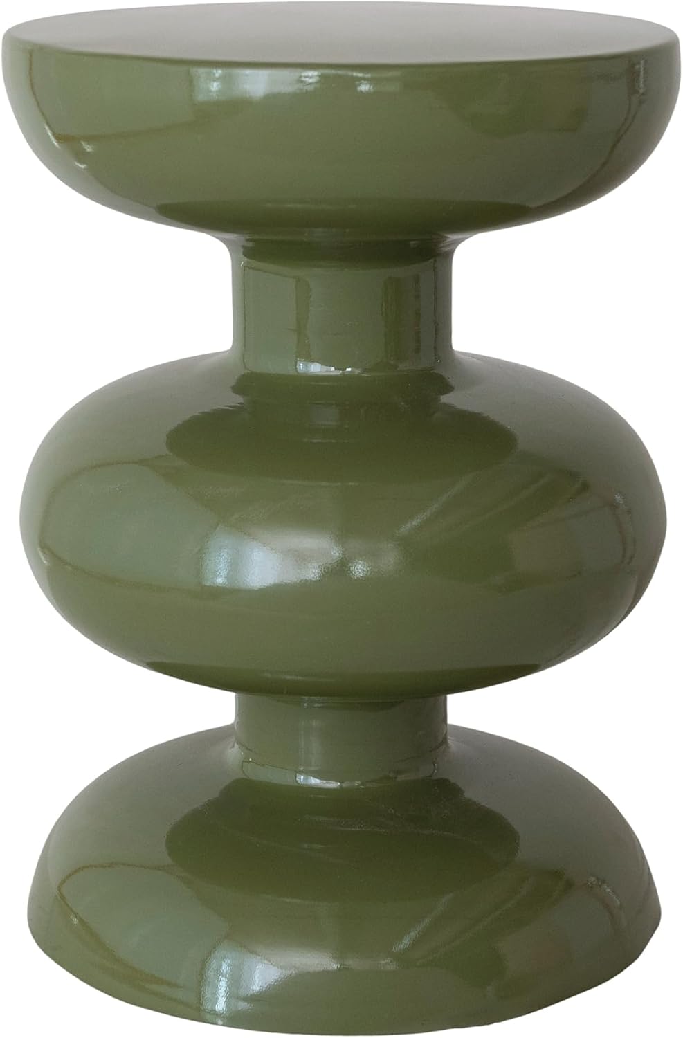 Bloomingville Metal and Reclaimed Wood Side Table, Green
