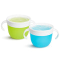 Munchkin Snack Catcher Toddler Snack Cups, No Spil, 2 Pack Containers, Blue/Green
