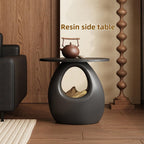 Round Side Table, Creative Nightstand, Stylish Sofa Accent Table, Suitable for Living Room, Bedroom, Balcony