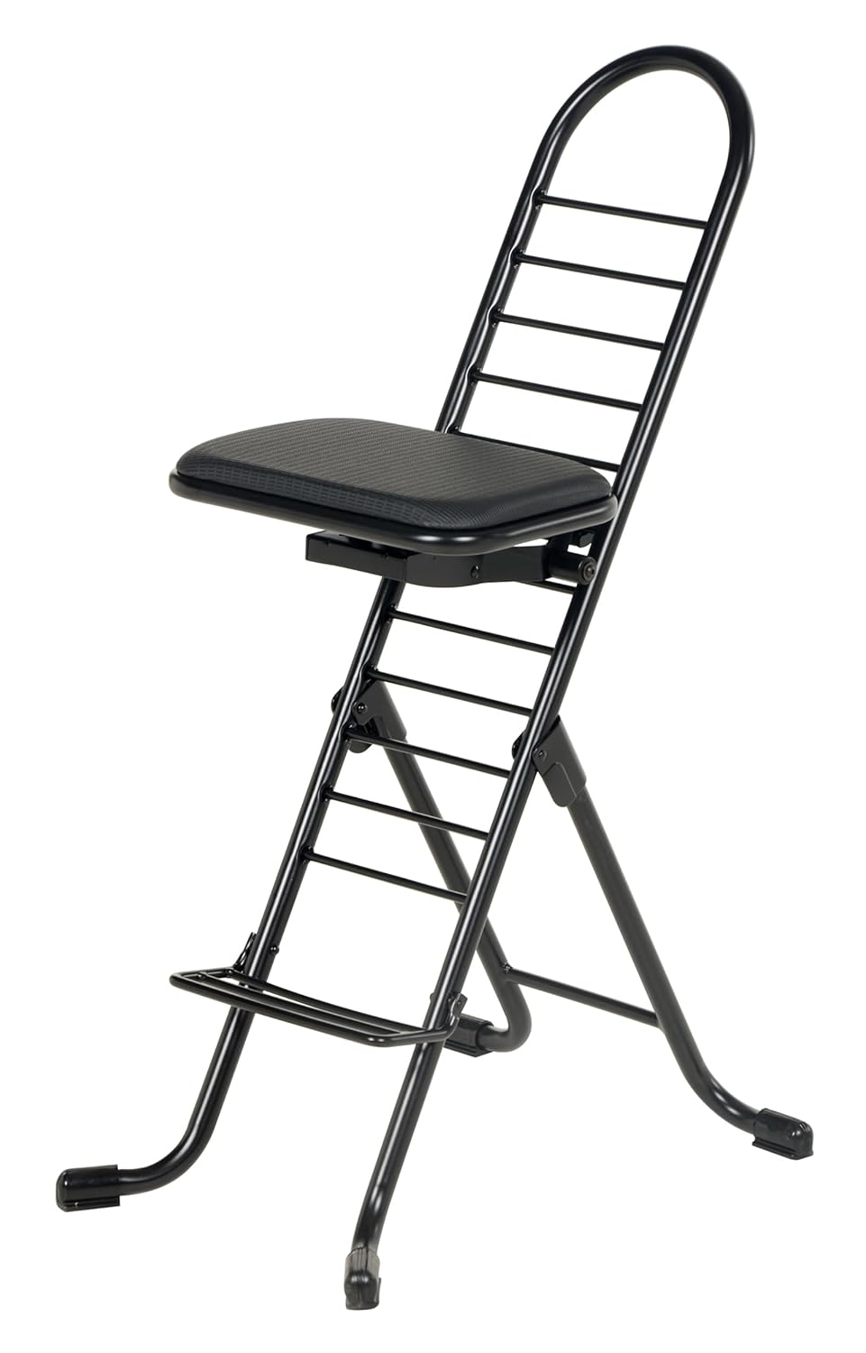 Vestil CPRO-600 Steel Height Ergonomic Worker Chairs 13 In. to 34 In. 220 Lb. Capacity Black