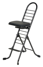 Vestil CPRO-600 Steel Height Ergonomic Worker Chairs 13 In. to 34 In. 220 Lb. Capacity Black