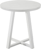 Roundhill Furniture Modern Harmony Wood Oval End Table, White