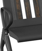wonline Waiting Room Chairs 2 Seat w/Table, Waiting Room Chairs with Arm, Office Furniture Lobby Conference Reception Bench Office Guest Seating for Clinic Airport Hospital Barber Salon Bank