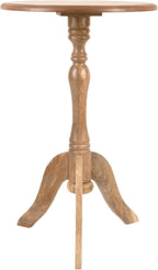 Decor Therapy Simplify Round Pedestal Accent Table, 24" x 15" x 15", Natural