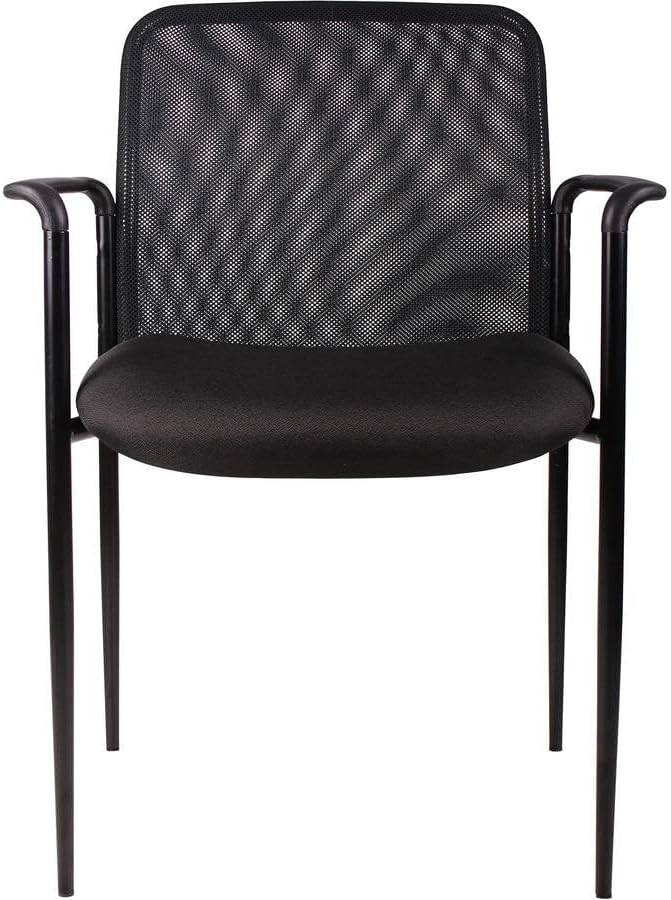 Lorell Reception Side Chair, 23-3/4 by 23-1/2 by 33-Inch, Black