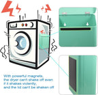 Picowe Magnetic Laundry Storage, Large Metal Lint Holder Bin with Lid for Laundry Room, Space-Saving Trash Container Hanging on Dryer, Washer or Wall Mount Trash Bin (Green)