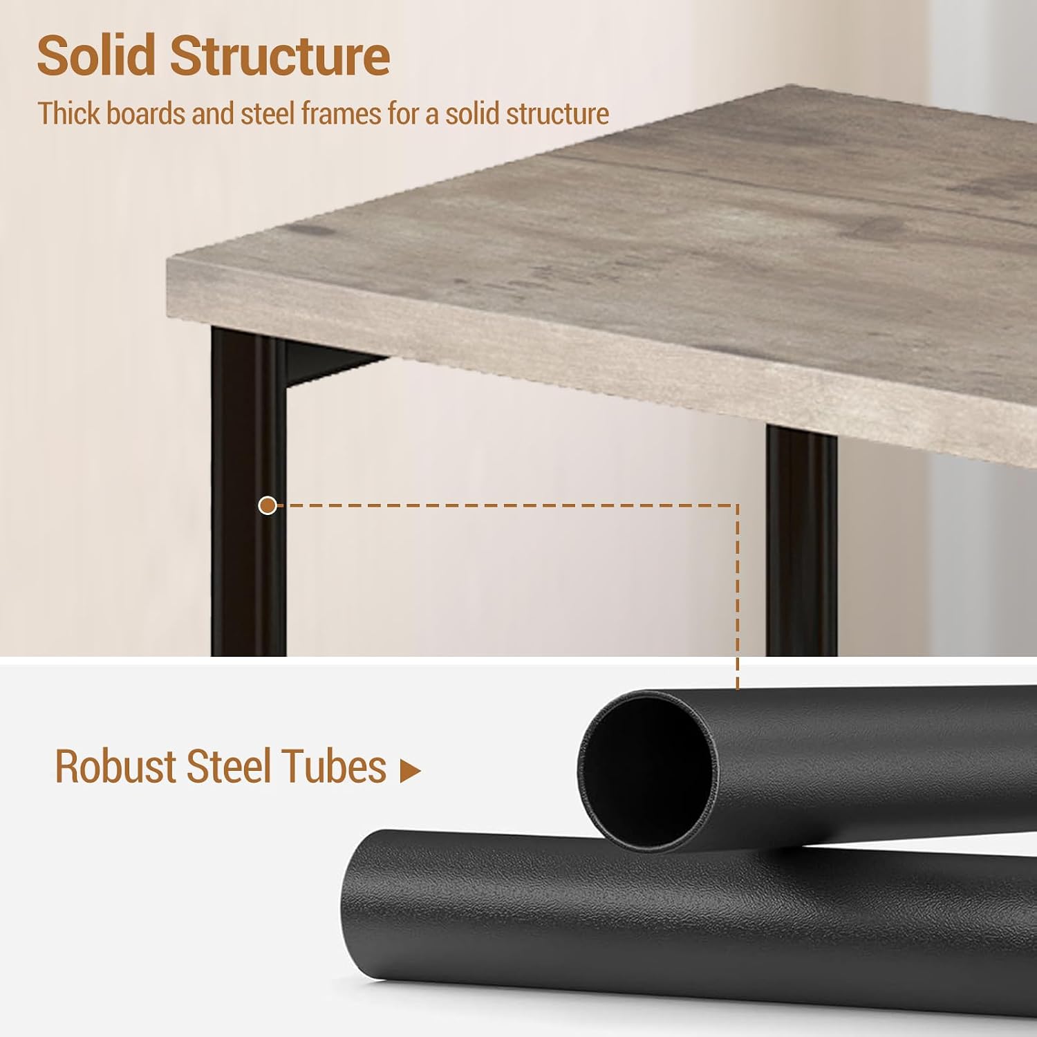 Garvee 3 Tier End Table, Tall Side Table with Storage, Telephone Tables with Metal Frame Small Nightstand for Small Spaces for Living Room Bedroom Sofa Couch Hall Easy Assembly Gray