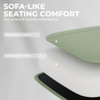 Gaming Chair with Massage,Ergonomic PC Gaming Chair Computer Chairs with Footrest Comfortable Headrest and Lumbar Support, High Back GREENWHITE