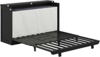 AFI, Charleston Queen Wood Murphy Bed Chest with 6" Mattress, Black