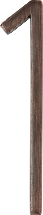 Distinctions 844686 House Number 1, Bronze Zinc Floating Address Number, Modern Outdoor Address Sign for Front Door, Mailbox, Wall, or Plaque, 5 Inches