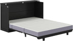 AFI, Charleston Queen Wood Murphy Bed Chest with 6" Mattress, Black