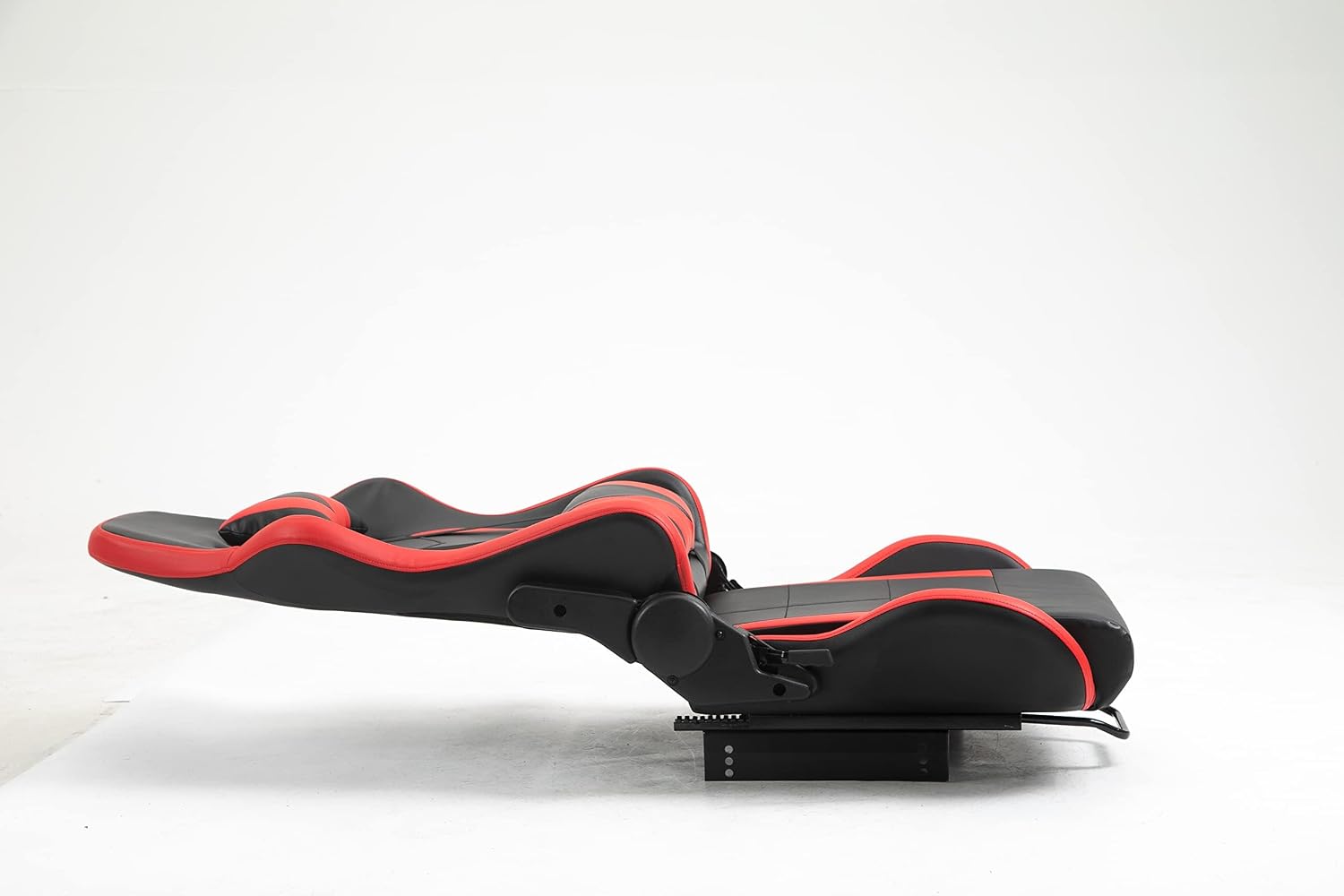Minneer Dual Lock Slide Racing Seat,Load 400 Pounds,Adjustable Angle,Comfortable Breathable,Ergonomics,Flight Gaming Chair Fit for Racing Simulation Cockpit Include Headrest Waist Pillow (Red)