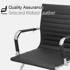 Okeysen Conference Room Chairs Set of 2, Waiting Room Office Guest Chairs, Reception Chairs with Mid Back & Sled Base