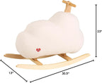 FUN.COM Children's Care Bears Cloud Rocker | Foam and Polyester Rocking Horse with Wooden Frame, Rockers, and Grips