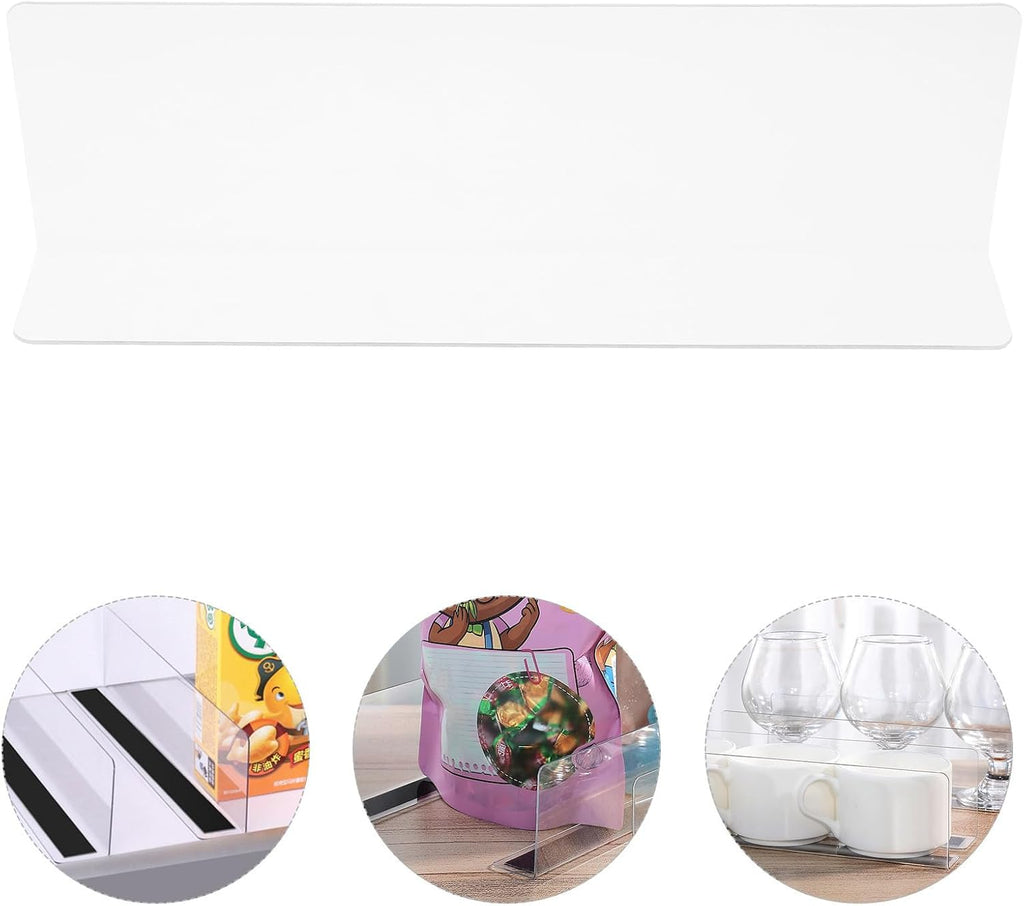 Homoyoyo 10pcs L-Shaped PVC Closet Dividers 20cm High Plastic Shelf Organizers for Cabinet and Dresser Storage Separation