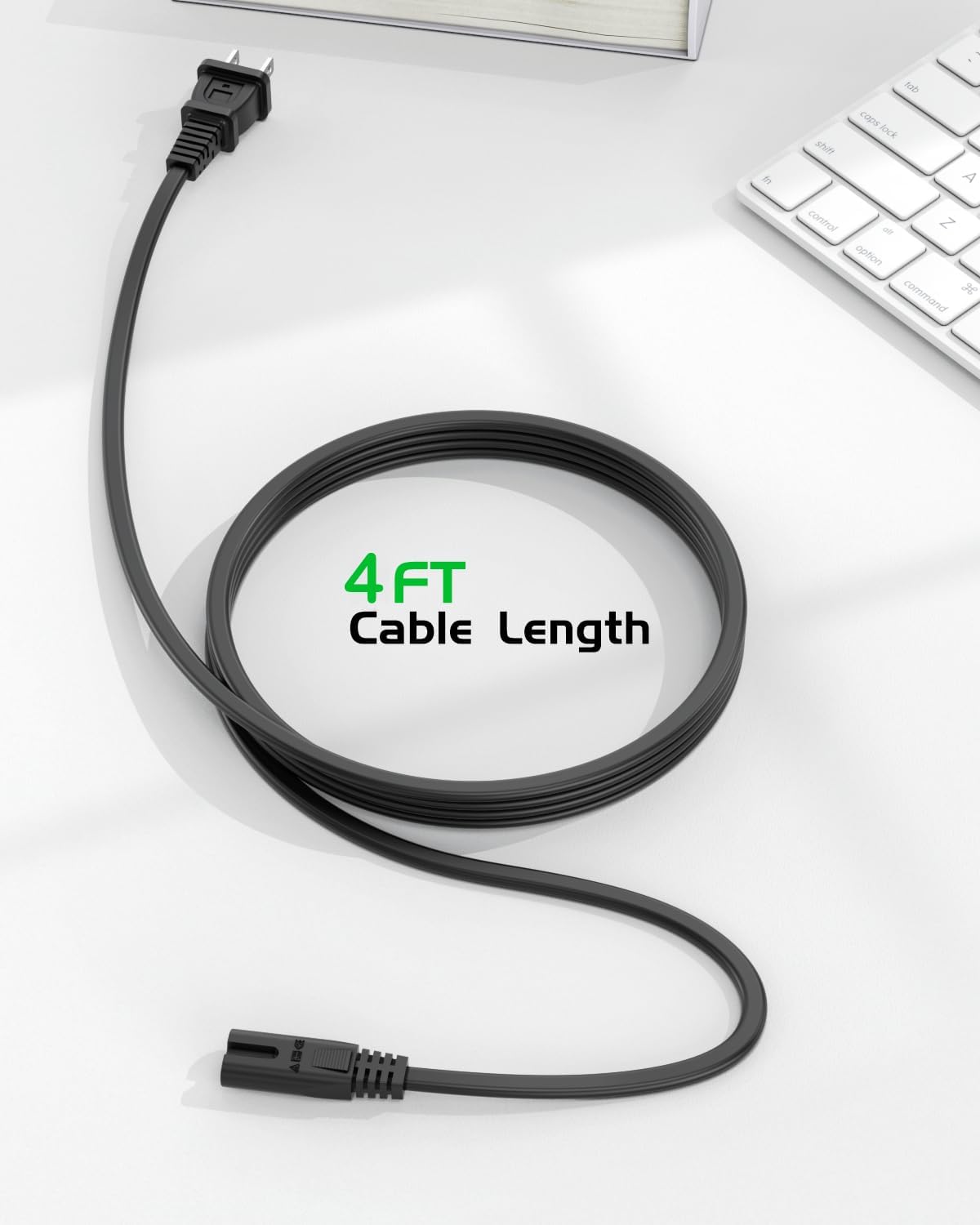 Superer Power Cord Fit for Xbox Series S X, Xbox One X S, Sony PS5 PS4 PS3 PlayStation 5 4 3 Slim, for Samsung LG TCL Sony Apple Insignia Sharp Toshiba Smart TVs, Universal AC Cable Replacement