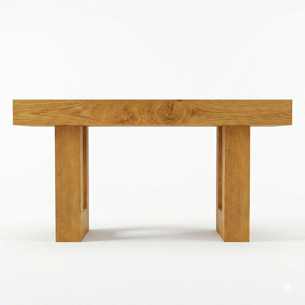 FURSUN 63" Farmhouse Console Table with Drawers, Narrow Sofa Table Behind Couch, Slim Entryway Table with Storage for Hallway, Living Room, Natural Oak