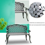 Stool Child Park Bench, Courtyard Lounge Chair Metal Bench Armrest with Backrest, Outdoor Furniture 2 People Seat Comfortable Garden Chair, for Terrace Corridors ()