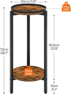 HOOBRO Small Round Side Table, 5 x 7 ft Area Rugs Washable, 28.7" H Tall Coffee Drink Table,Living Room Rugs for Bedroom, Small Circle End Table, Non-Slip Carpets, BF167BZ01-GN03AR01