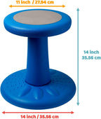 Studico Active Chairs - Kids Wobble Stool - Flexible Seating for Classrooms, Improves Focus, Blue