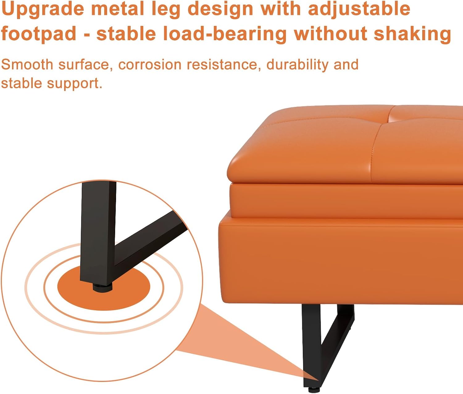 kinbor Waiting Room Bench for Salon - Modern Bench Waiting Room Chairs, Upholstered Lobby Chairs Reception Area Leather Bench Furniture with Metal Legs, 3 Seat
