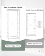 Crestlive Products Tall Dresser for Bedroom Vertical Storage Tower - Sturdy Steel Frame, Wood Top, Easy Pull Fabric Bins, Handles - Organizer Unit for Hallway, Entryway, Closets - 6 Drawers (White)