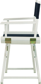 Casual Home 18" Director's Chair White Frame with Navy Canvas