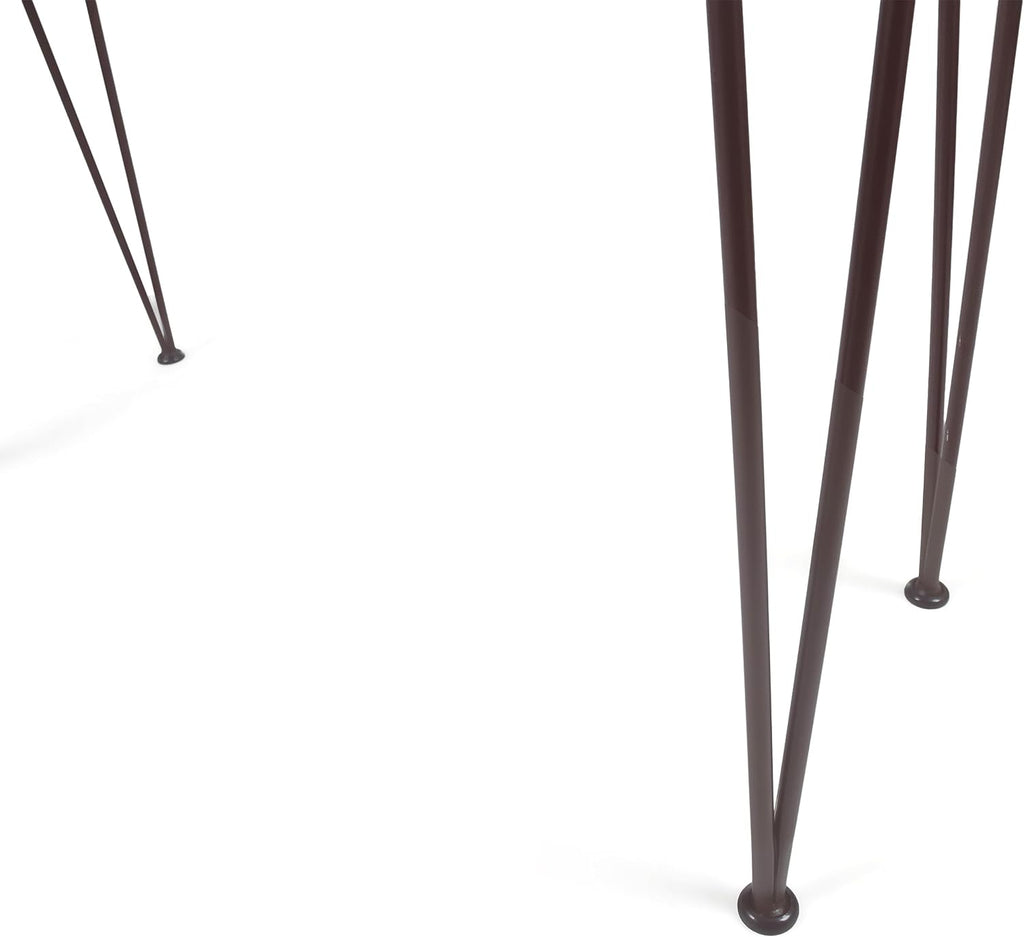Christopher Knight Home Denali Ouotdoor Industrial Acacia Wood Bar Table with Iron Frame, Teak Finish / Rustic Metal
