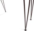 Christopher Knight Home Denali Ouotdoor Industrial Acacia Wood Bar Table with Iron Frame, Teak Finish / Rustic Metal