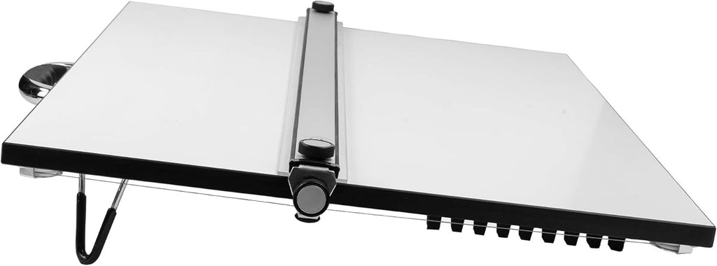 Pacific Arc Table Top Drawing Board with Parallel Bar, White, 24 inches by 36 inches