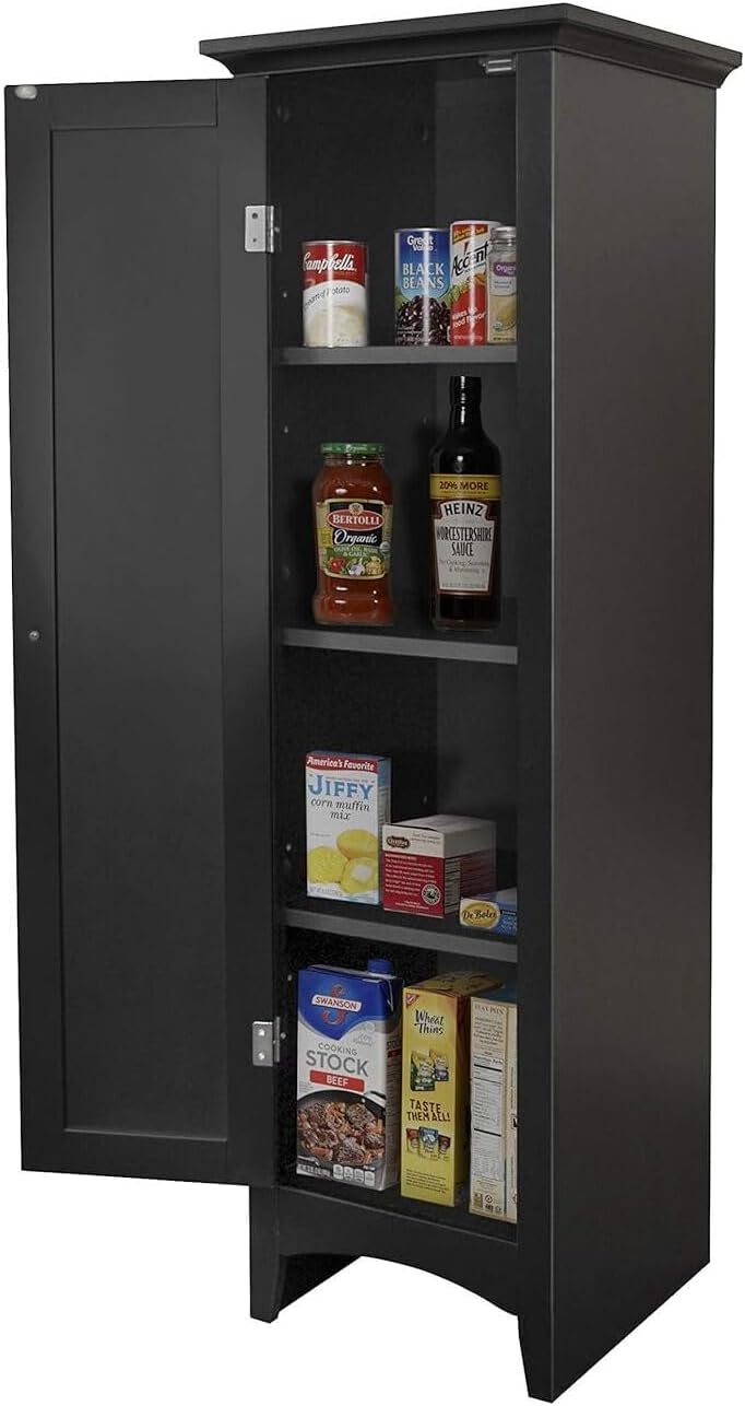 Maykoosh Kitchen Pantry Cabinet - 40" Wide Storage, Adjustable Shelves, Aluminum Pull