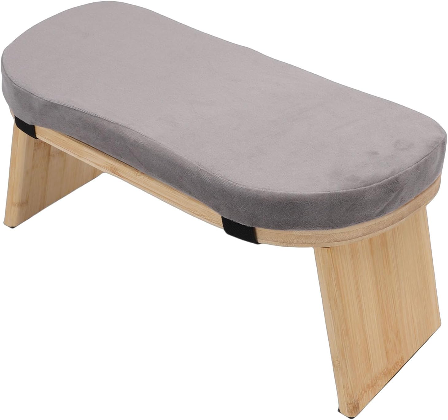 Kadimendium Meditation Bench Wooden Comfortable Folding Kneeling Stool for Relaxation Zen Practices Grey 1 Unit