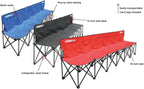 Kwik Goal 6-Seat Kwik Bench, Black, Steel Frame with Woven Fabric Seats, 16" H x 108" W