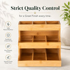 Theodore Tea Bag Organizer – Wooden Tea Organizer and Storage for Home, Kitchen, Office – 180 Tea Bag Holder - Vertical Display Tea Box. Also for Coffee Pods, Sugar, Sweeteners and Creamers.