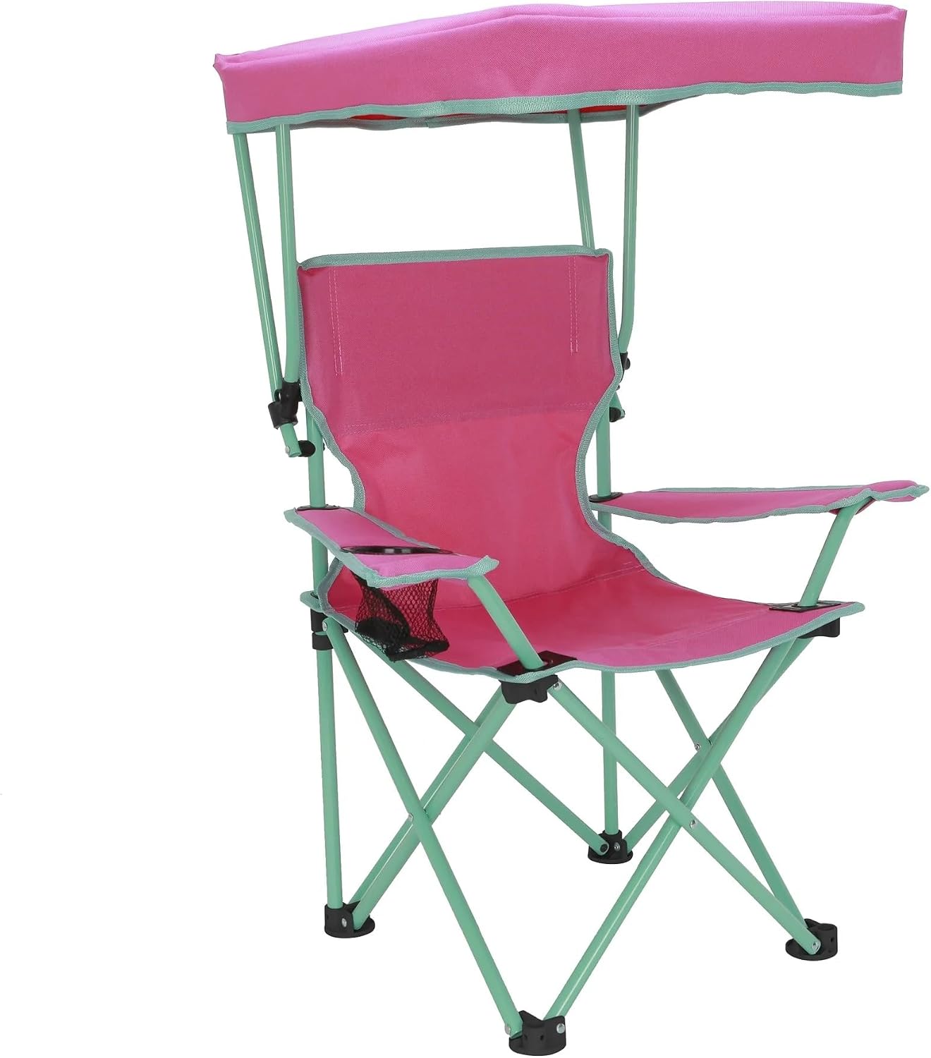 Kids Canopy Chair with Safety Lock (125 lb. Capacity), Pink/Green