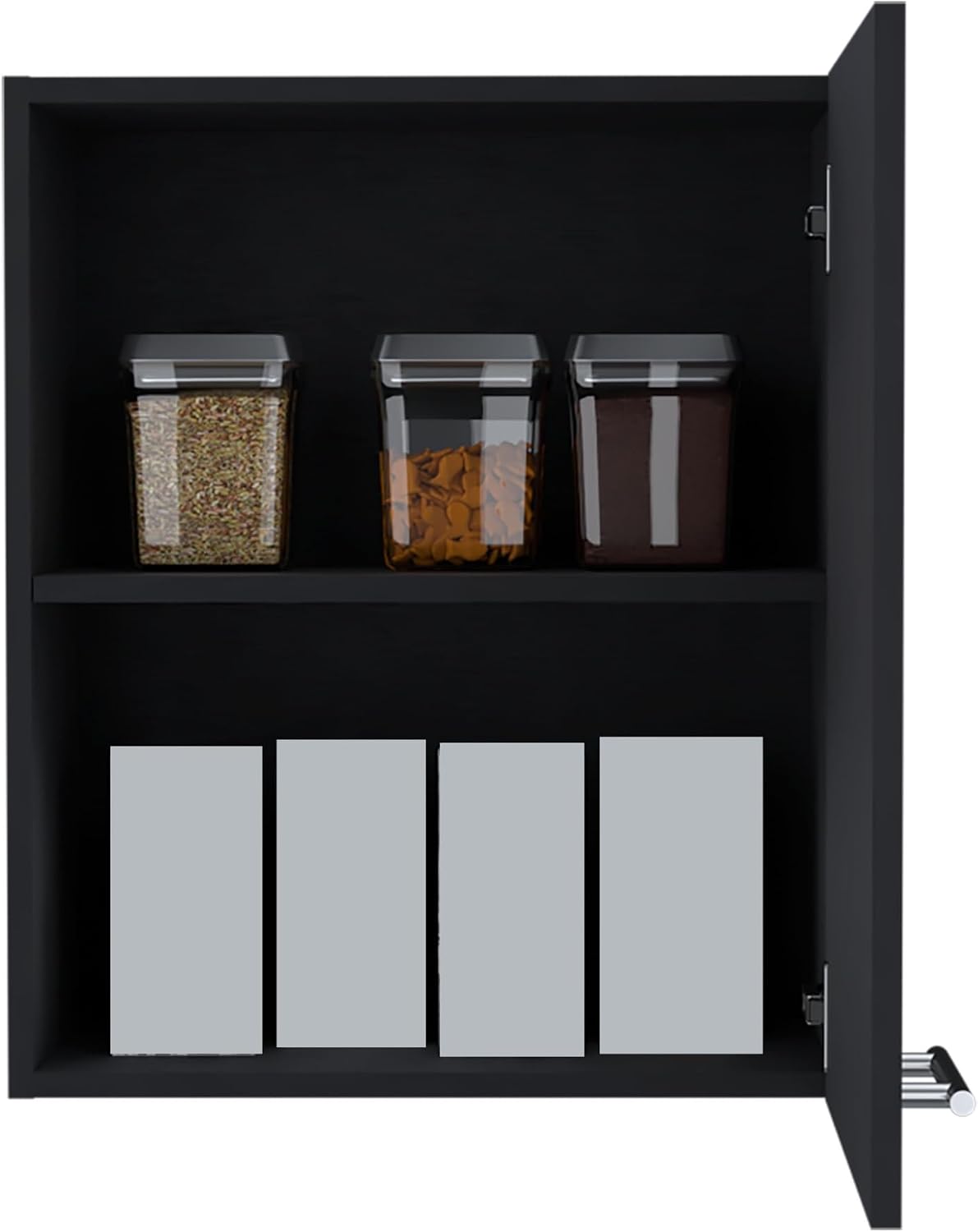 Modern Rustic Wall Cabinet with One-Door and Two Shelves, Farmhouse Storage Locker,for Kitchen Home