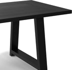 SIMPLIHOME Whitley Dining Table - 72 inch Wide Solid Mango Wood Rectangular Table in Black, Modern Farmhouse Style for Dining Room or Kitchen with Extra-Thick Trestle Base, Seats 6