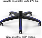 STAPLES Emerge Vartan Gaming Chair, Ergonomic, Adjustable Height, Swivel, Blue