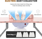 WELLHUT Nail Tech Table Vented Manicure Table w/LED Lamp, Dust Collector, Carry Bag & Soft Cushion, Portable Nail Tables w/Universal Mute Wheels for Nail Lovers Home Spa Beauty Salon