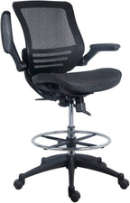 Harwick Evolve All Mesh Heavy Duty Drafting Chair, Dark Knight Edition