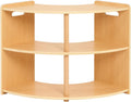 OOOK 2-Tier Montessori Book Shelf, Corner Arc Cabinet with Open Access, Montessori Furniture for Kids Room, Playroom, Nursery, Classroom, Kindergarten
